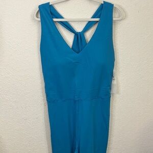 Sky Blue Women's compression flare leg Jumpsuit